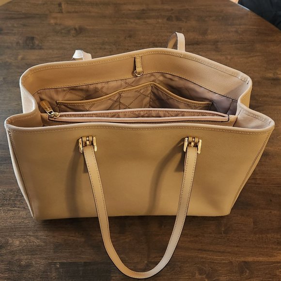 Michael Kors Tote Bag - Neutral Tan Color - Picture 6 of 15
